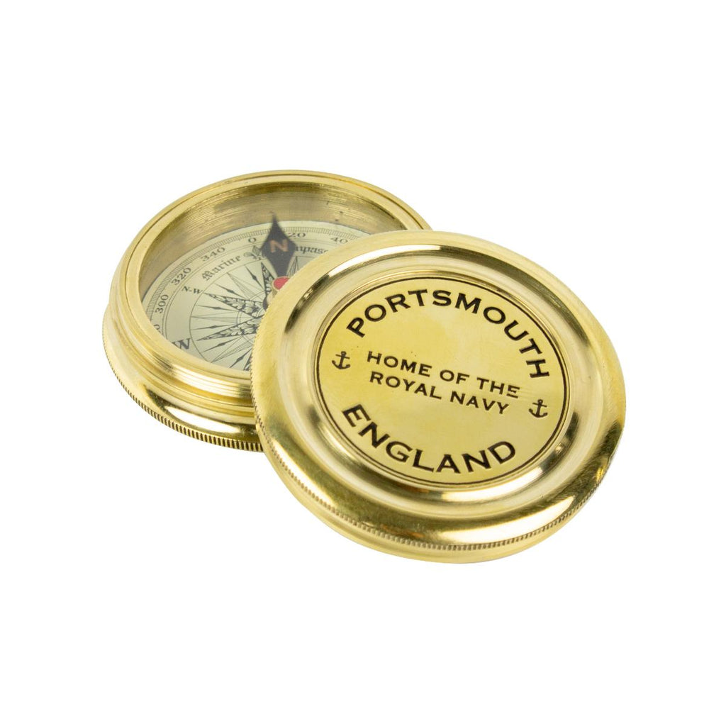 Brass Compass - Home Of The Royal Navy - Portsmouth