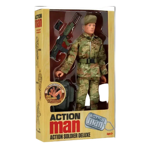 Action Man Action Soldier Deluxe figure in packaging on a white background