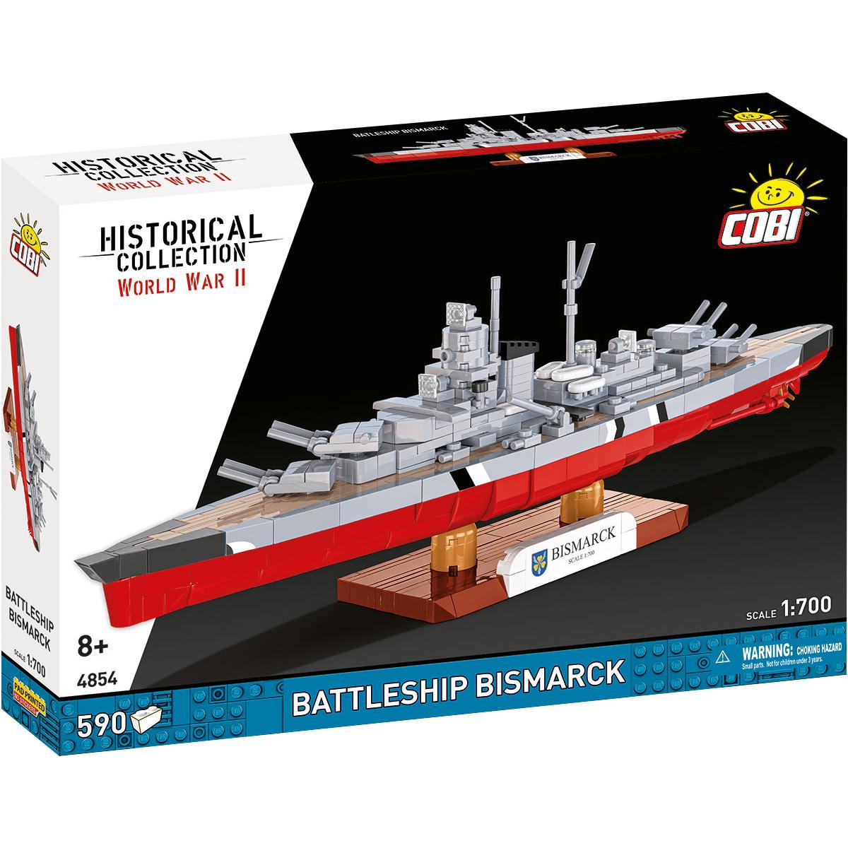Cobi Battleship Bismarck model kit packaging on a white background