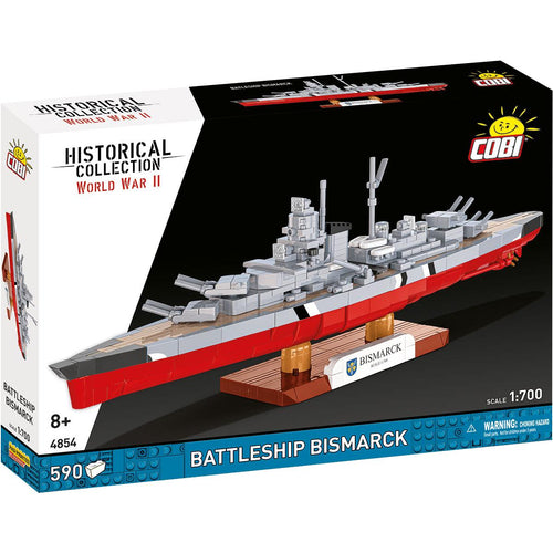 Cobi Battleship Bismarck model kit packaging on a white background