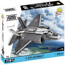Boxed toy model of an F-35 B Lightning II aircraft with COBI branding.