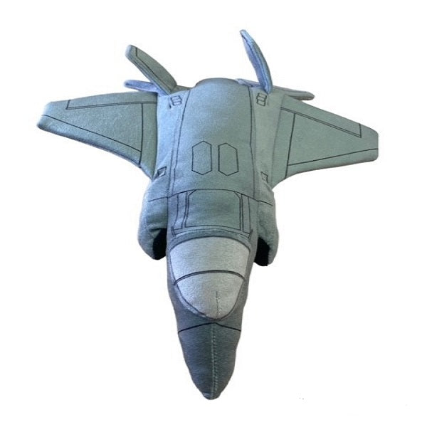 Plush toy airplane on a white background