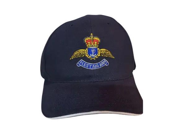 Navy blue cap with Fleet Air Arm emblem on a white background