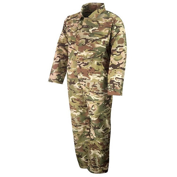 Camouflage coverall on a white background