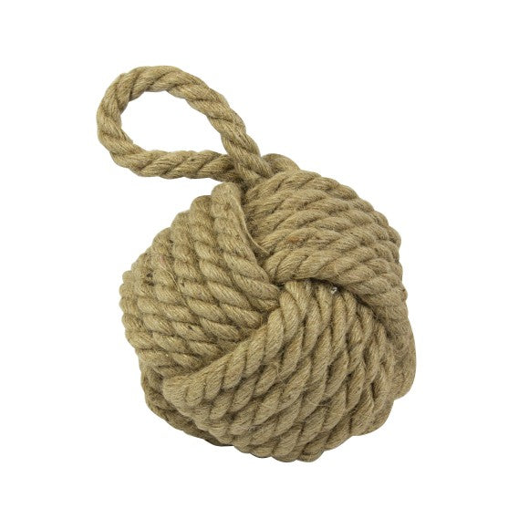 Natural rope ball on a white background