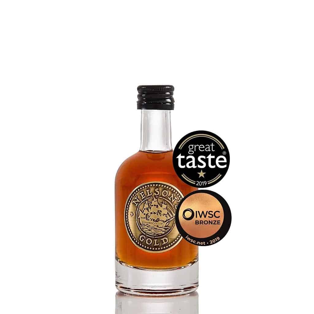 Bottle of caramel vodka with 'Great Taste' and 'IWSC Bronze' awards on a white background