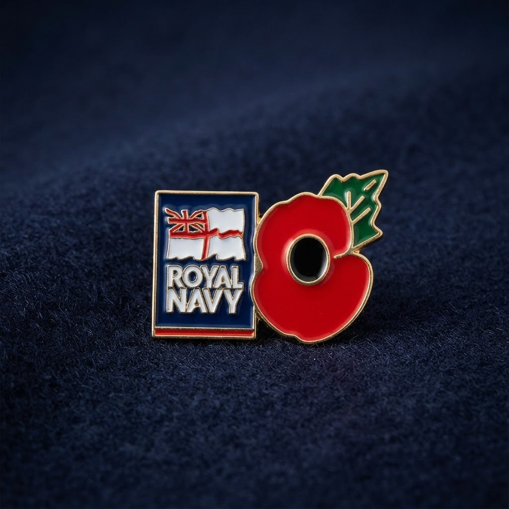 Royal Navy Poppy Lapel Badge