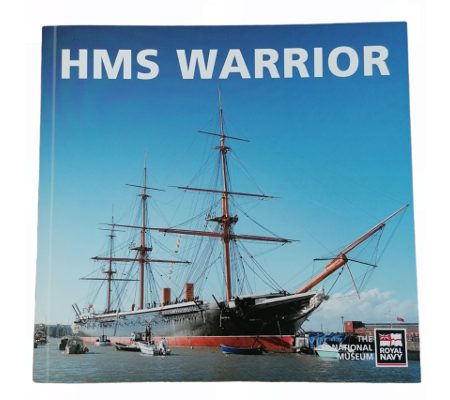 Book cover of 'HMS Warrior' with a ship on the cover